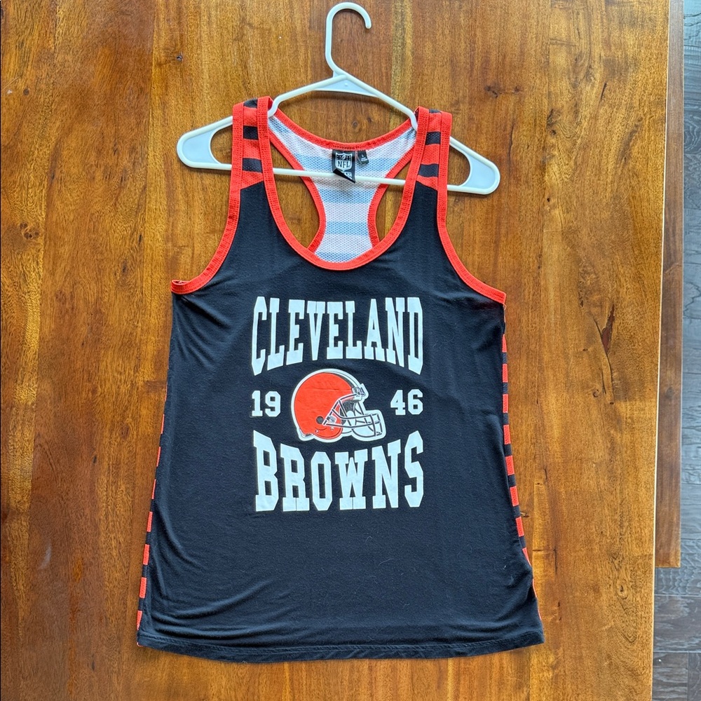 NFL Cleveland Browns Black and Orange Tank Top